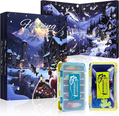 KOMPLETNY KALENDARZ WĘDKARSKI | 24 Przynęty + 2 Pudełka na Przynęty